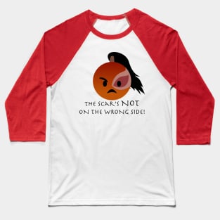 Angry Zuko emoji 2 "The scar's NOT on the wrong side!" Baseball T-Shirt